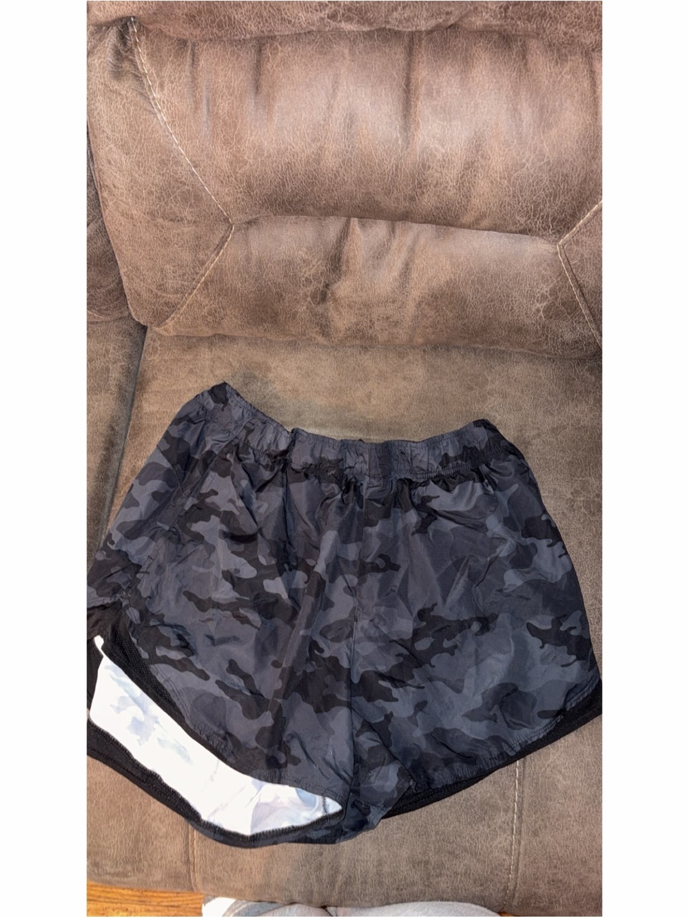 Women's Black/Grey Camo Athletic Shorts